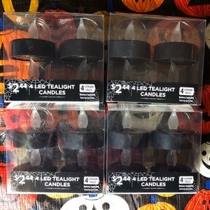 Black LED tea light candles